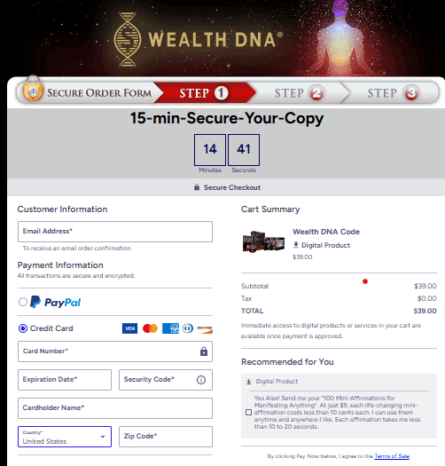Wealth DNA Secured Page
